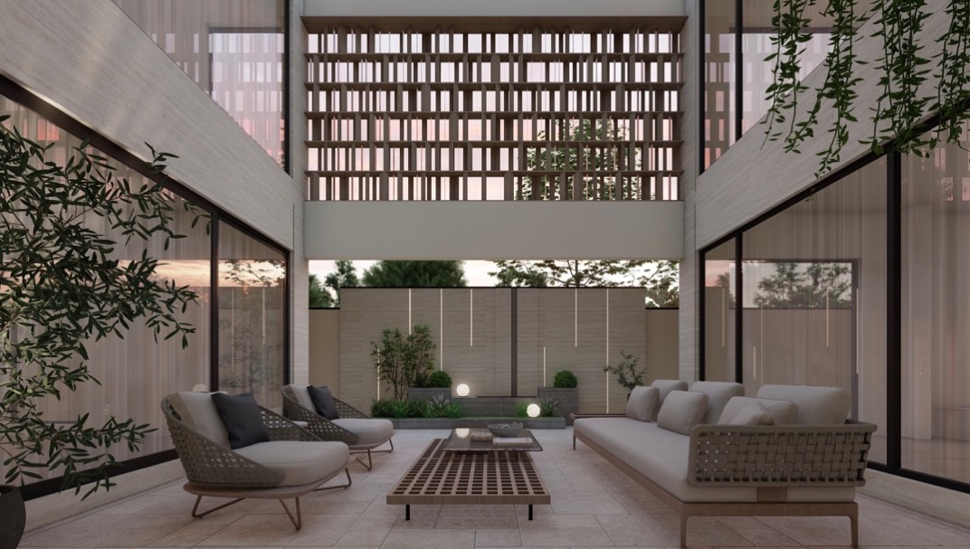 Where architecture breathes — a quiet interplay of light, texture, and greenery, designed for moments of pause.